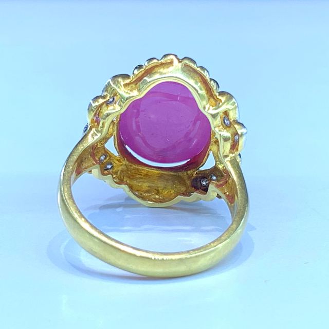 แหวนทับทิม ประดับเพชร