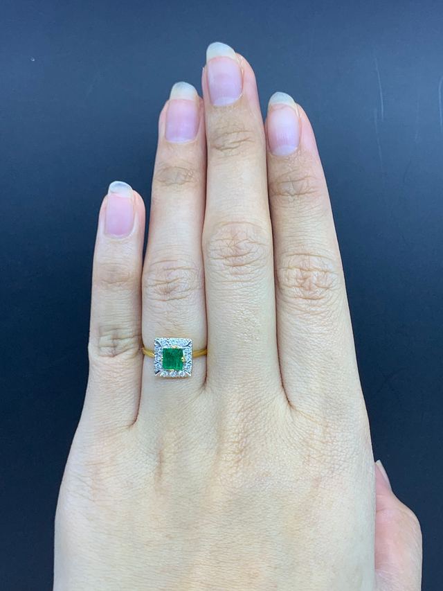 แหวนมรกต ประดับเพชร