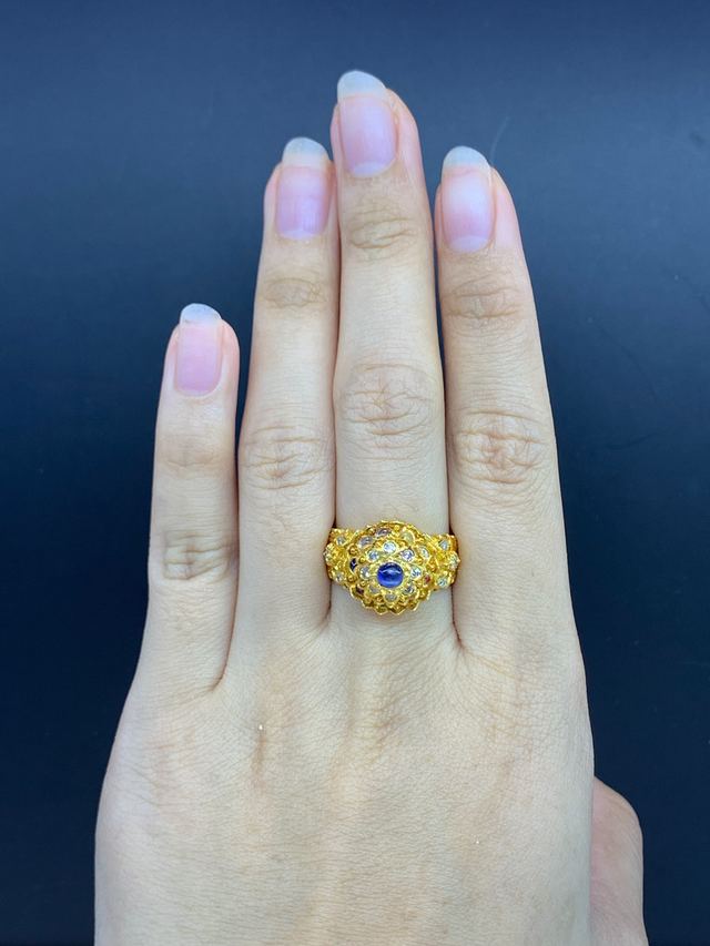 แหวนนพเก้า ประดับเพชร